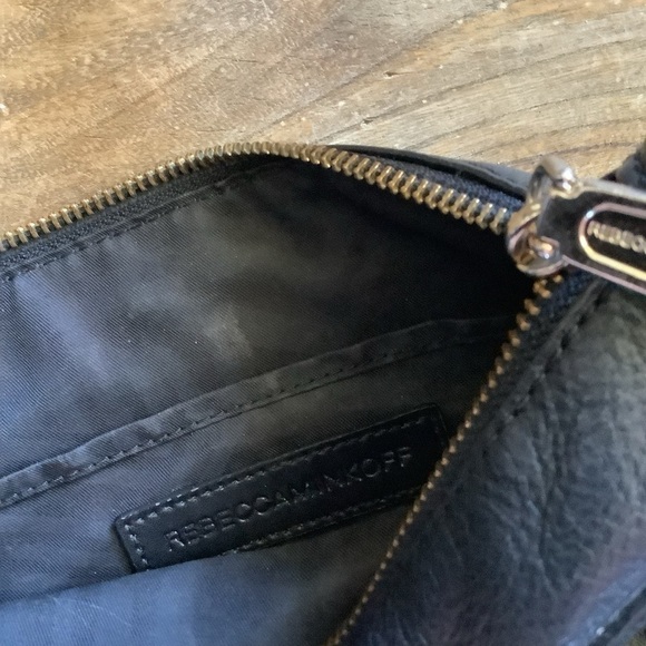 Rebecca Minkoff Mini Mac Crossbody Black Leather Purse Bag - Picture 10 of 11